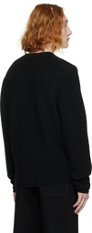 LEMAIRE Black V-Neck Sweater