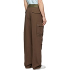 Lanvin Brown Contrast Waistband Cargo Pants