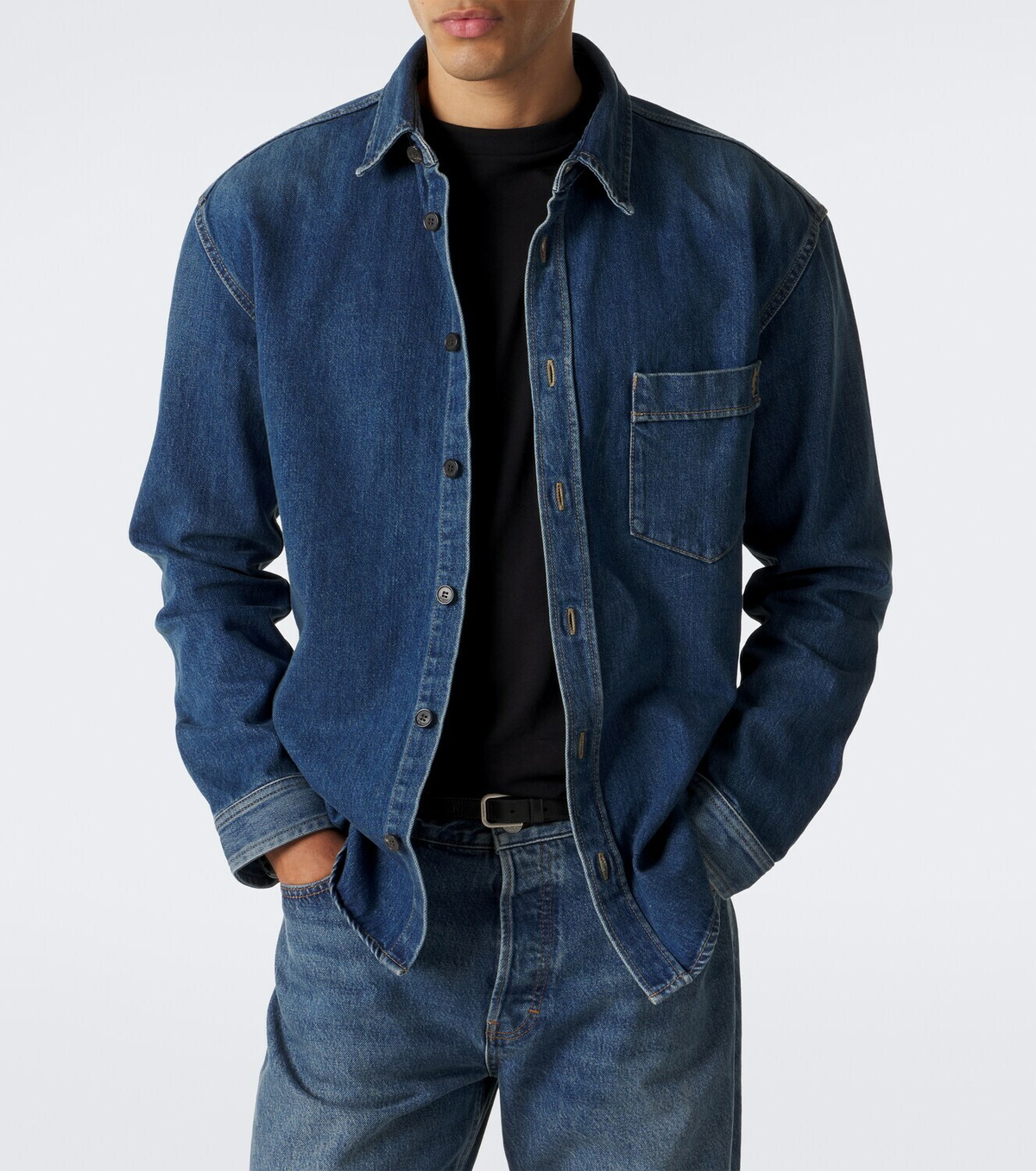 Saint Laurent Cassandre denim shirt