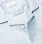 Onia - Camp-Collar Cotton-Blend Chambray Shirt - Blue