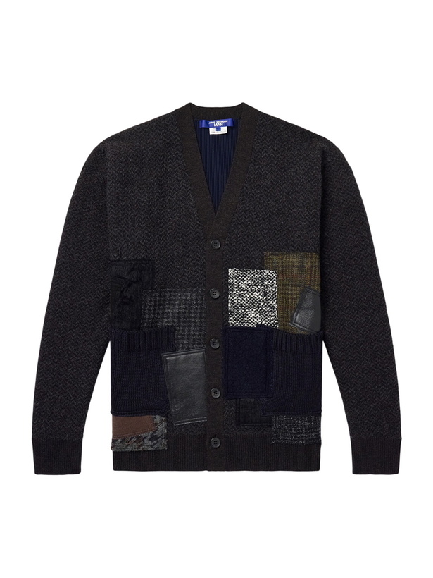 Photo: Junya Watanabe - Patchwork Wool-Blend Cardigan - Blue