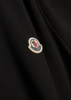Moncler Logo-appliquéd Piqué Cotton Polo Shirt Black