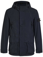 Stone Island Ghost Hooded Nylon Parka Jacket Navy