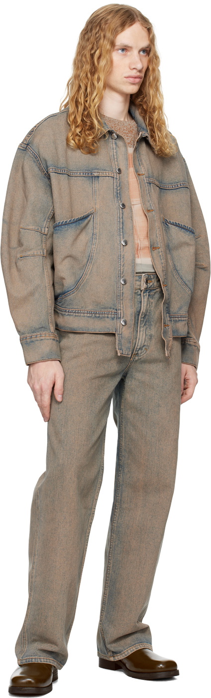 【関税込み】Eckhaus Latta ブルー EL Redux デニムジャケット Eckhaus Latta Blue Redux Denim Jacket Eckhaus Latta