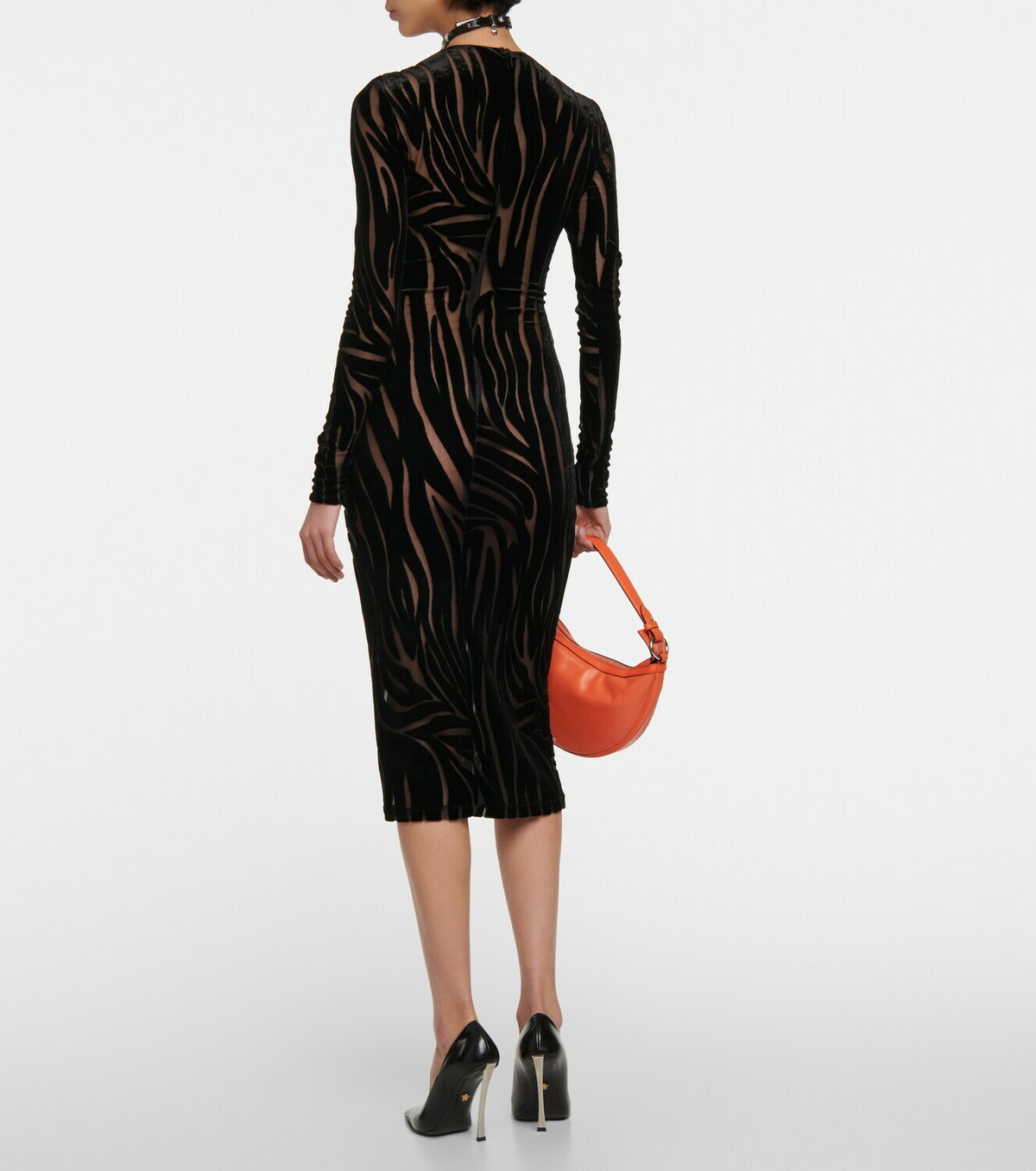 スカート VERSACE Cut out jersey dress VERSACE Cutout one-shoulder stretch-jersey midi dress | THE