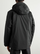 Goldwin - Logo-Embroidered Padded 2L PERTEX® SHIELD Hooded Ski Jacket - Black