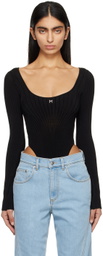 Mugler Black Hardware Bodysuit
