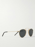Gucci Eyewear - Round-Frame Gold-Tone Sunglasses with Chain