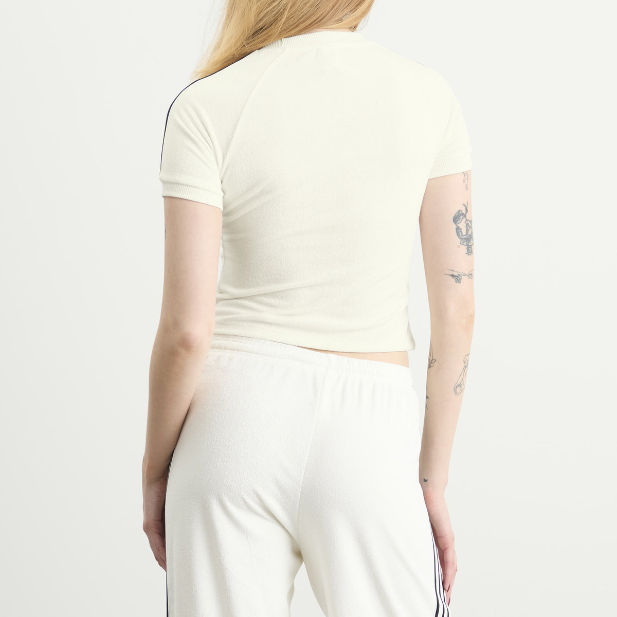 Adidas Women's Terry Towel T-Shirt in Off White