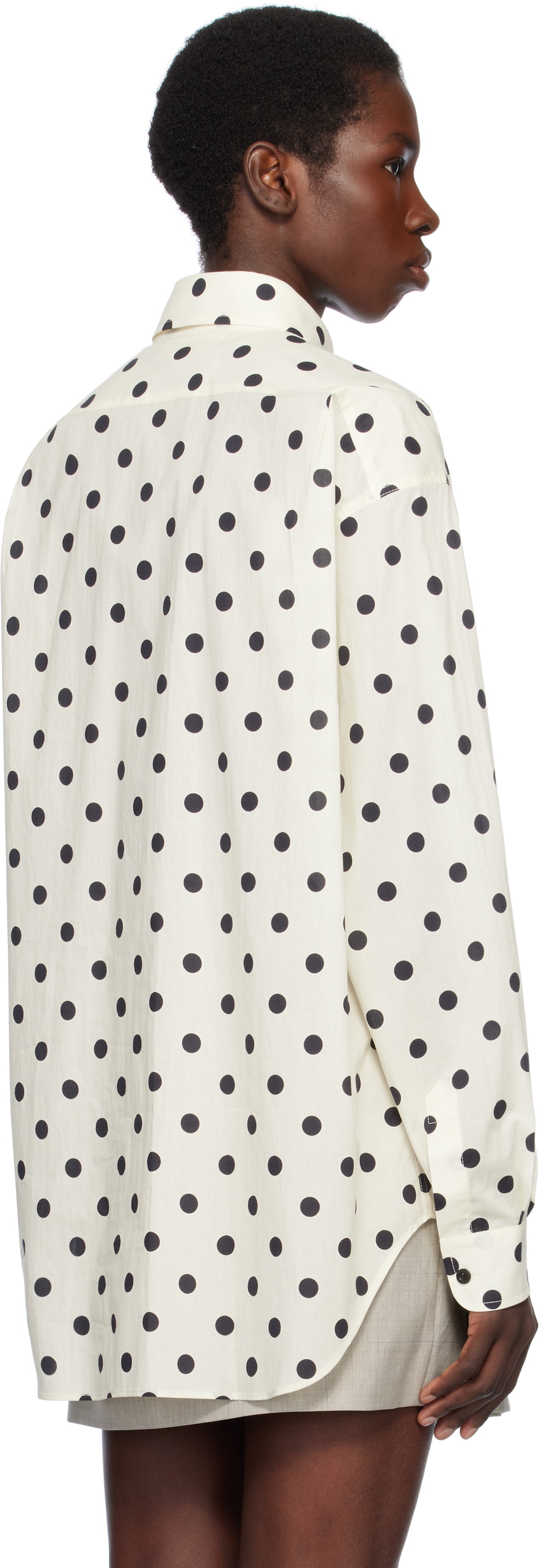 Moschino Off-White Allover Polka Dots Shirt