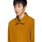 Homme Plisse Issey Miyake Yellow Pleated Shirt