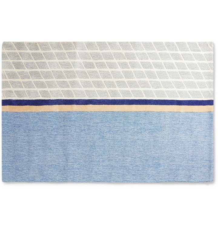 Photo: Pieces - Net Patterned Rug, 6' x 9' - Blue