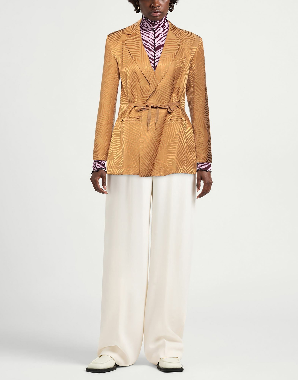 Manila Grace Womens Blazer Camel