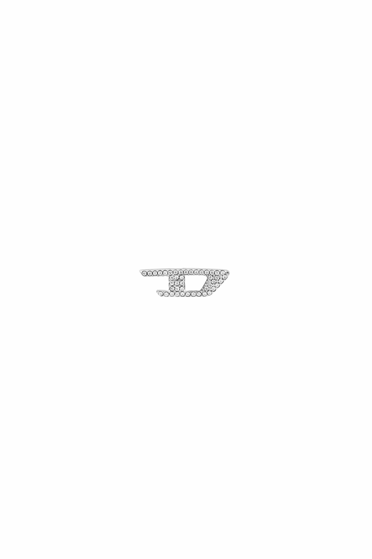 Diesel Stainless steel glitz stud earring - Earrings - Unisex - Silver
