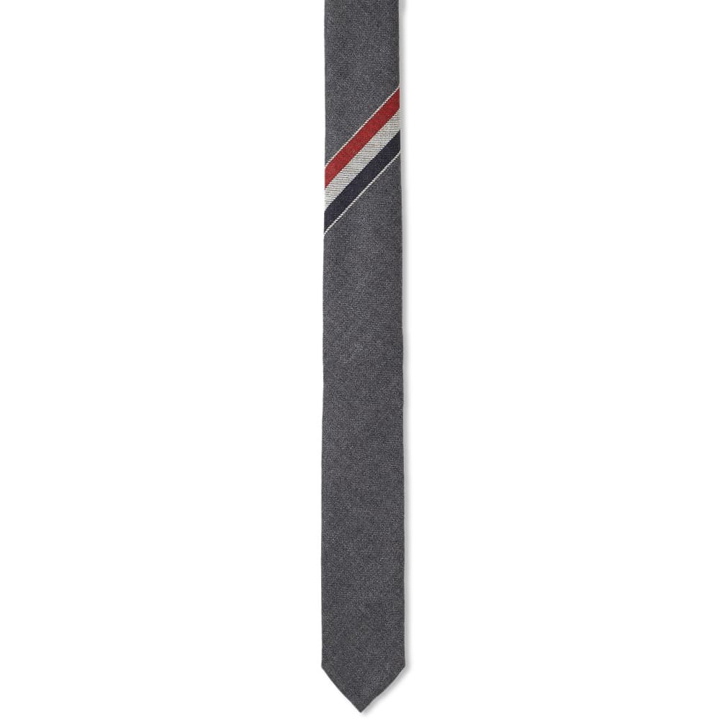 Photo: Thom Browne Engineered Stripe Tie Grey