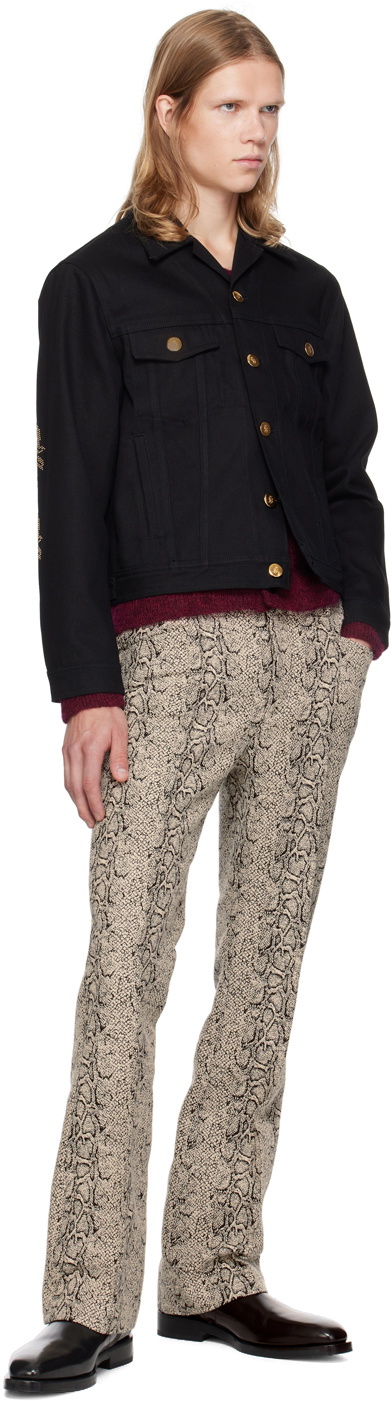 Ernest W. Baker Black Studded Denim Jacket