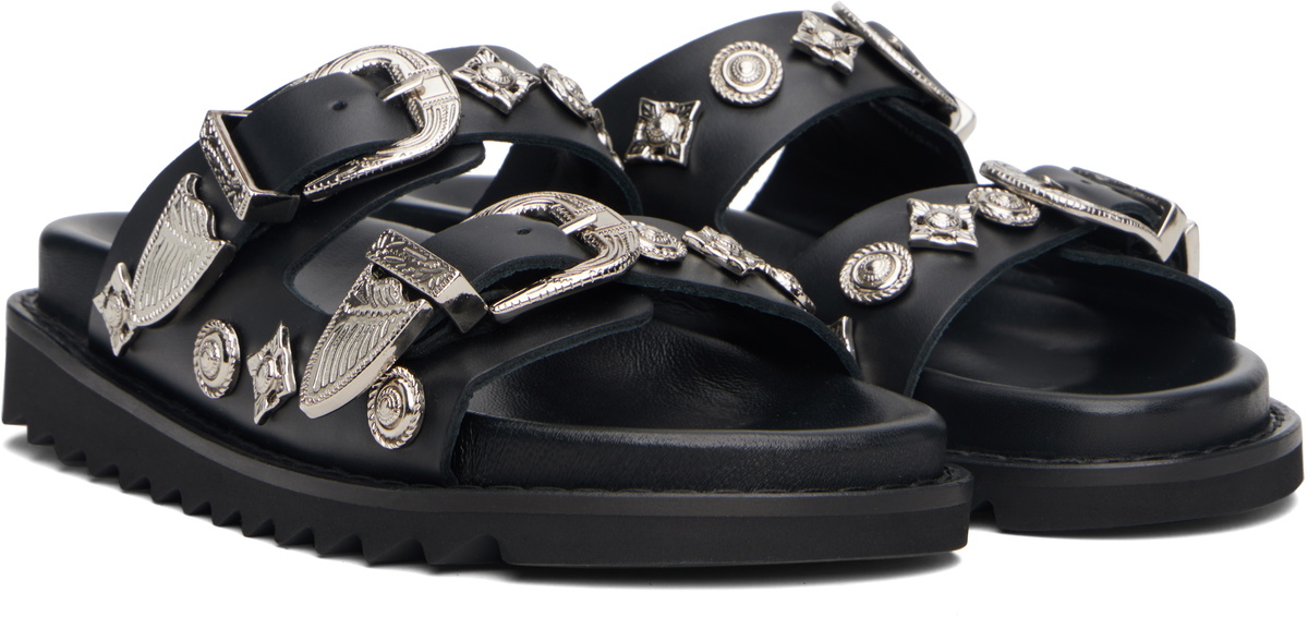 Toga Pulla SSENSE Exclusive Black Buckle Sandals