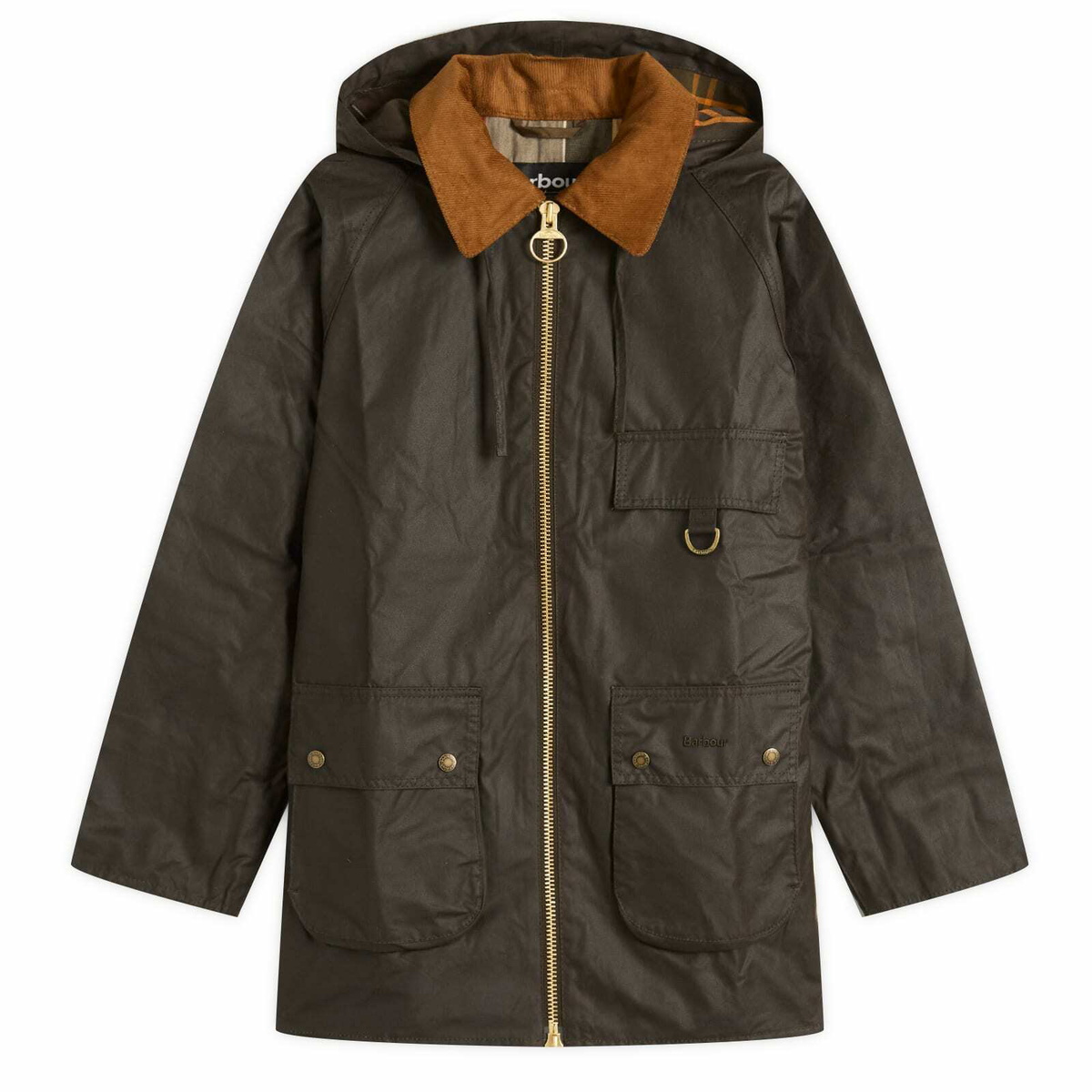 Barbour Women's x Alexa Chung Hooded Wax Jacket in Olive
