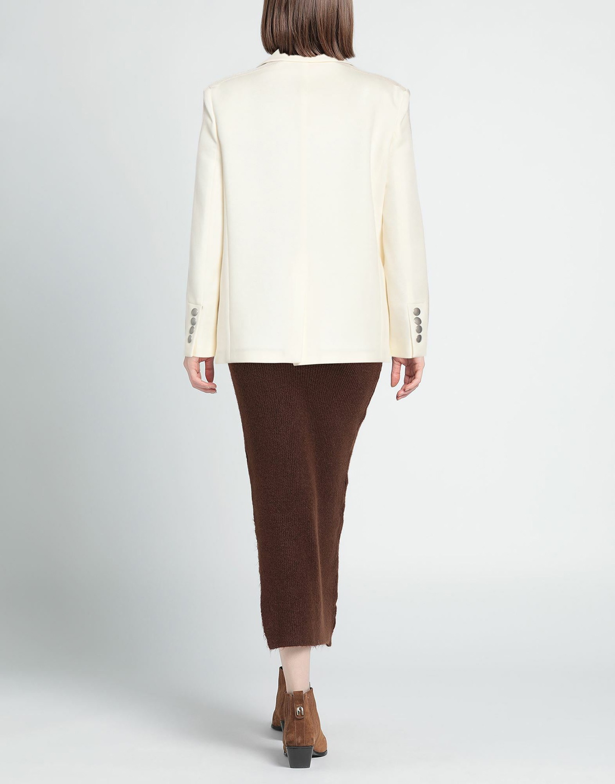 Palm Angels Womens Blazer Ivory