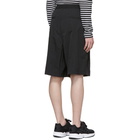 AMI Alexandre Mattiussi Black Nylon Oversized Bermuda Shorts