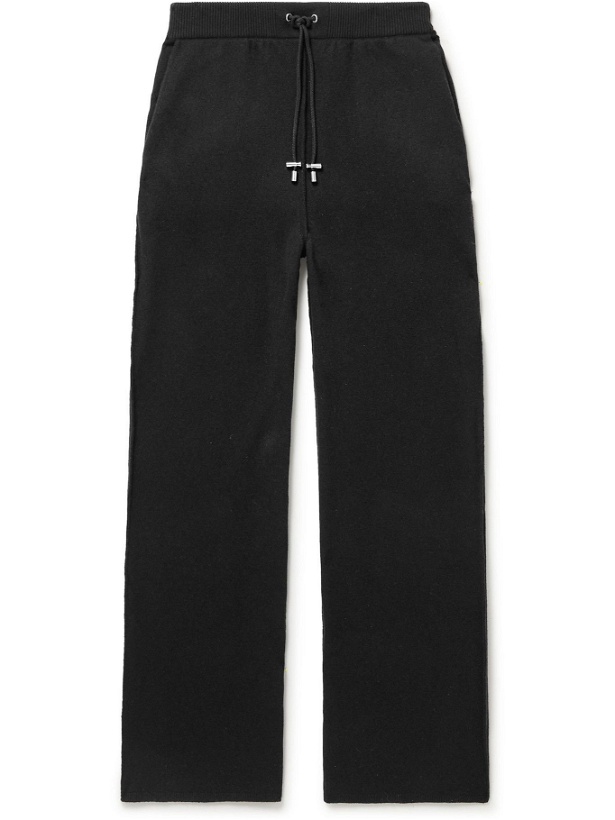 Photo: Balmain - Logo-Intarsia Wool and Cashmere-Blend Sweatpants - Black