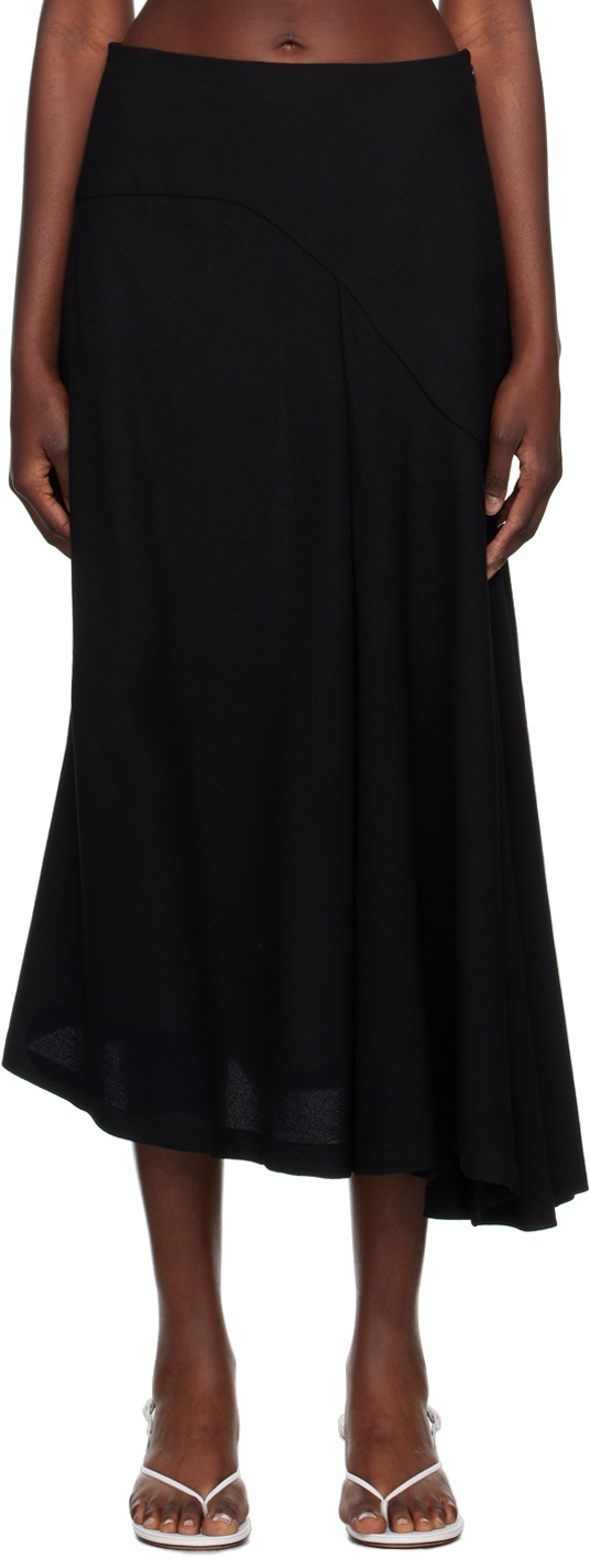Photo: BITE Black Curved Midi Skirt