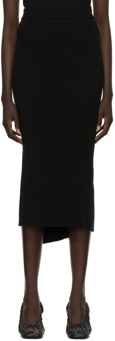 Photo: Olēnich Black Knit Slit Skirt
