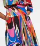 Pucci Marmo printed pleated maxi skirt