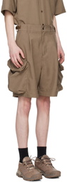meanswhile Brown Luggage Shorts