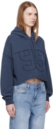 Ksubi Navy Oh G Cropped Hoodie