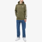 Adidas Men's 3-Stripes Hoody in Olive Strata