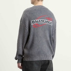 Balenciaga Men's Sweater with Logo in Light Blue