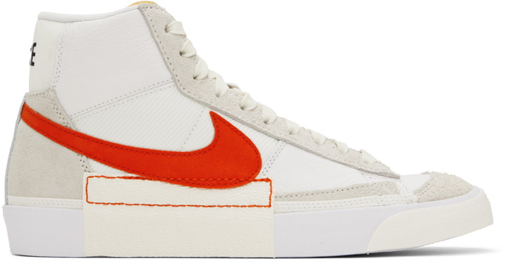 Photo: Nike White & Red Blazer Mid '77 Pro Club Sneakers