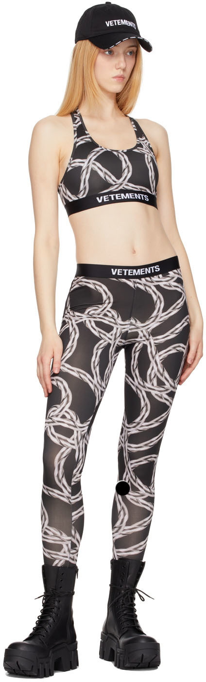 VETEMENTS Pink Logo Leggings Vetements