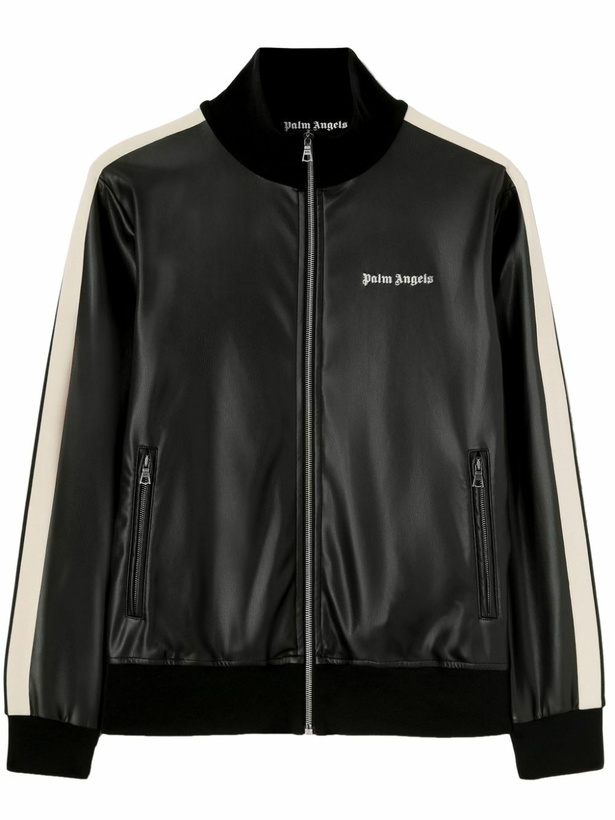 Photo: PALM ANGELS - Logo Leather-effect Bomber Jacket