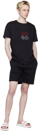 Hugo Black Embroidered Shorts