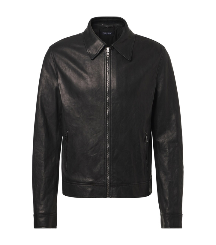 Photo: Dolce&Gabbana Leather blouson jacket