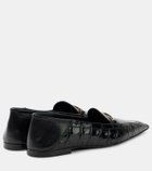 Victoria Beckham Morsetto croc-effect leather loafers