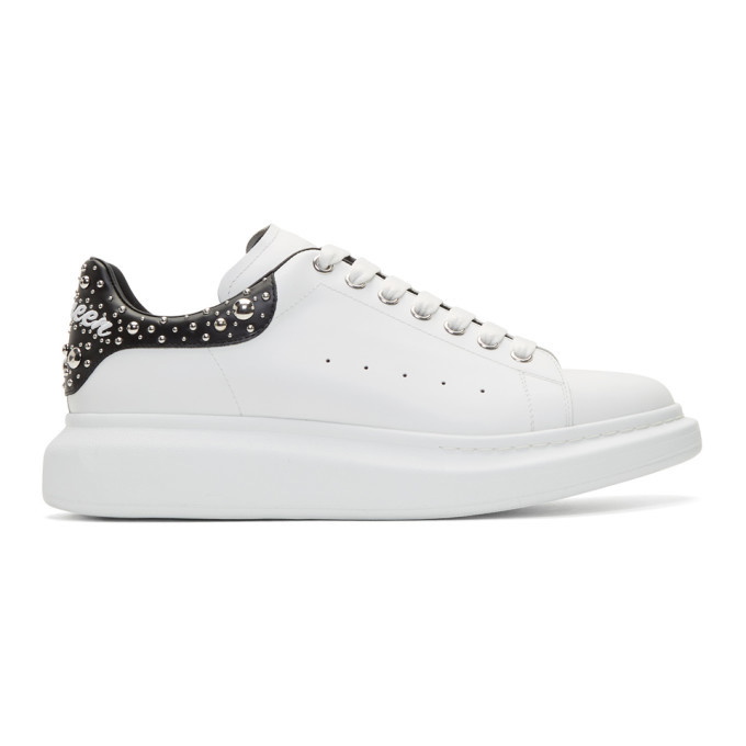 Photo: Alexander McQueen White Studded Logo Oversized Sneakers