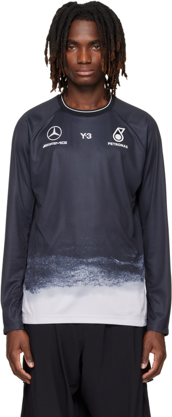 Photo: Y-3 Black Mercedes-AMG F1 Edition Mechanics Jersey T-shirt