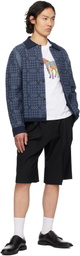 PS by Paul Smith Navy Geo Cotton Cardigan