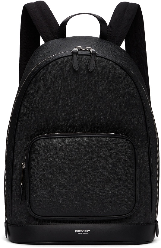 Photo: Burberry Black Grained Calfskin Backpack