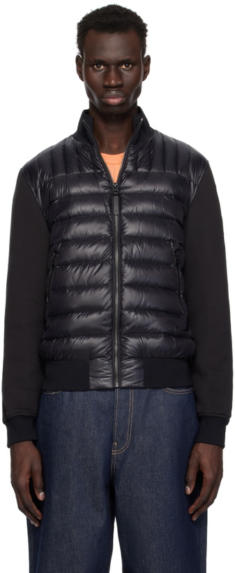 Photo: MACKAGE Black Collin-R Mixed Media Nano Down Bomber Jacket