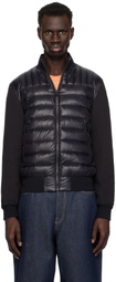 MACKAGE Black Collin-R Mixed Media Nano Down Bomber Jacket