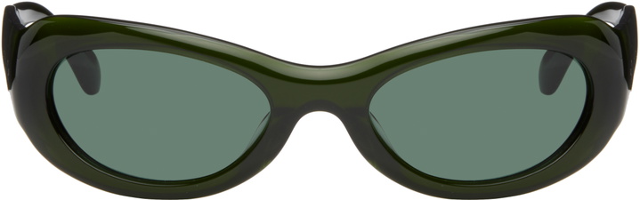 Photo: Port Tanger SSENSE Exclusive Green Khilna Sunglasses
