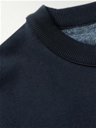 Oliver Spencer - Reversible Organic Cotton-Jersey Sweatshirt - Blue