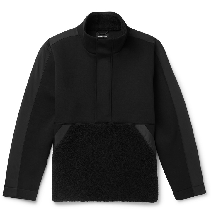 Photo: Club Monaco - Fleece-Panelled Tech-Jersey Sweatshirt - Black