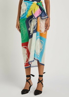 Jacquemus Le Pareo Hippocampe Printed Cotton and Silk-blend Sarong - Multicoloured 1 - One Size
