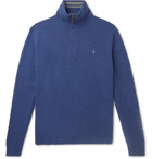 Polo Ralph Lauren - Wool and Cashmere-Blend Half-Zip Sweater - Blue