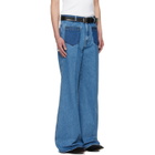 LU'U DAN BRUCE LEE x LỰU ĐẠN Blue Nocturnal Flare Jeans